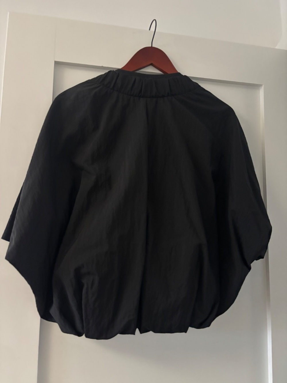 MARNI Italy Black Ruched Cocoon Bubble Belted Jacket Coat - IT 42 / US 6 - Picture 4 of 7